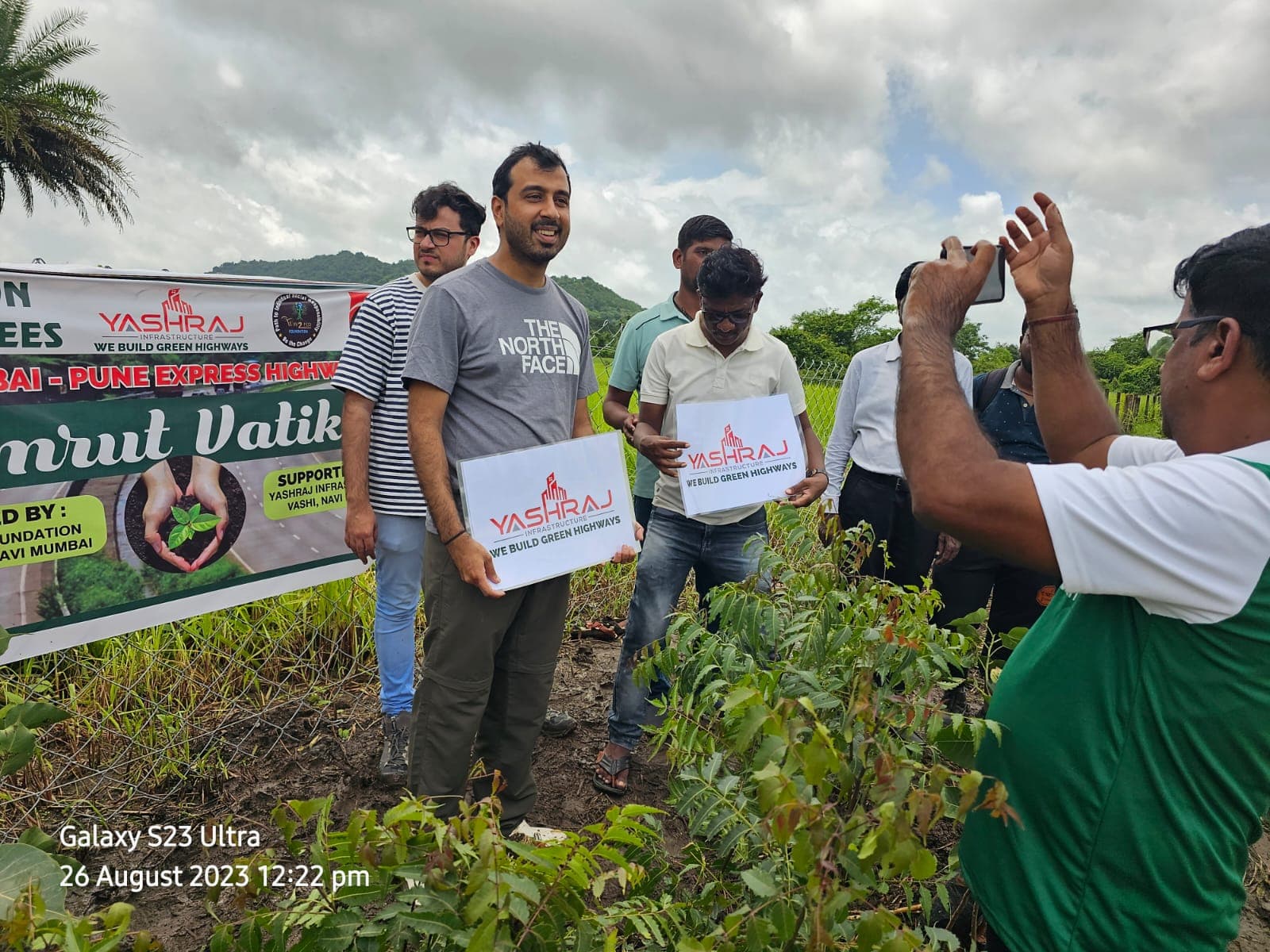 Yashraj Infrastructure tree plantation CSR activity on the Mumbai–Pune Expressway